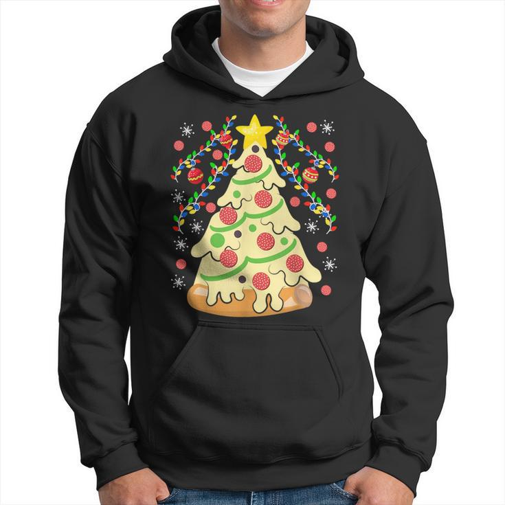 Pizza-Tree Ugly Christmas Sweater Hoodie