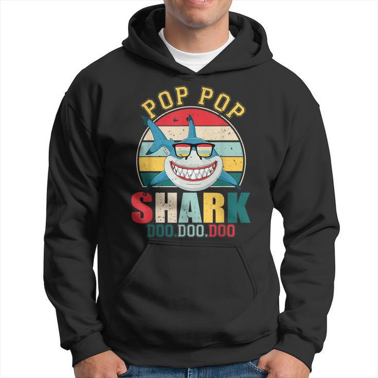 Pop Pop Shark  Fathers Day For Pop Pop Hoodie