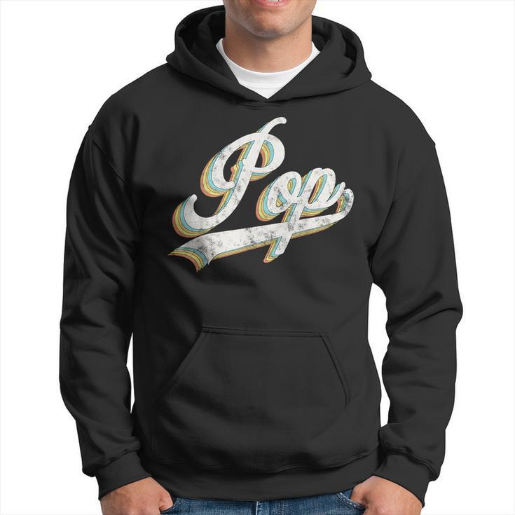 Pop Retro Style Father’S Day Gift For Funny Grandpa Pop Hoodie