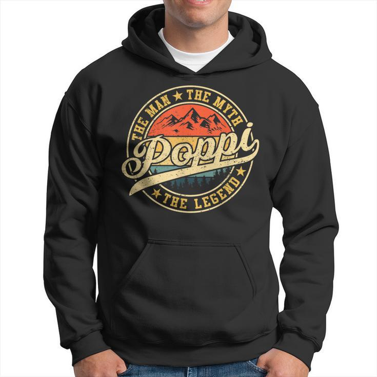 Poppi The Man The Myth The Legend  Funny Fathers Day  Hoodie