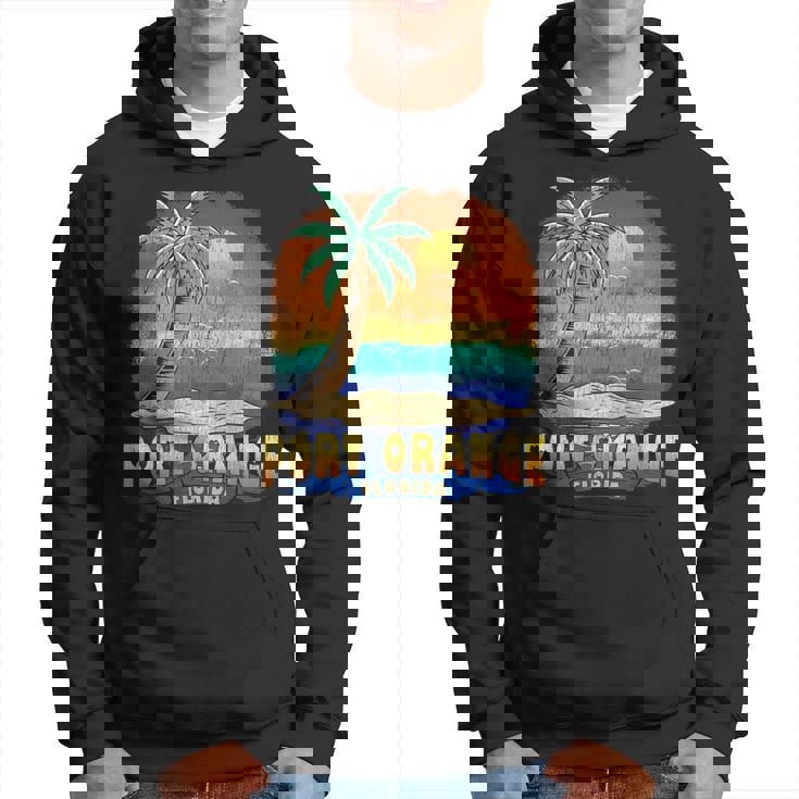 Port Orange Florida Vintage Distressed Souvenir Hoodie