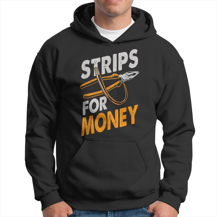 Powerline Electrical Dad Electricians Gift Strips For Money  Hoodie