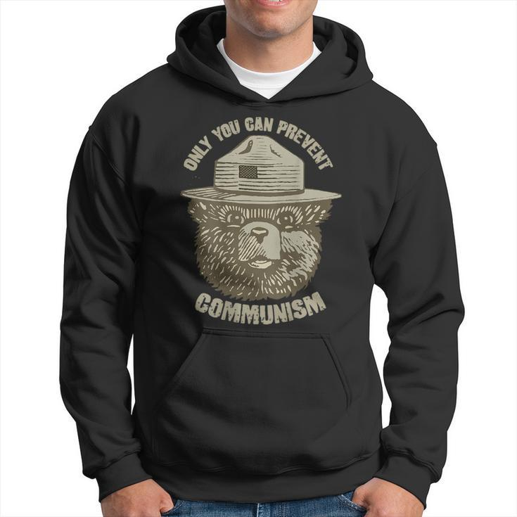 Only You Can Prevent Communism Camping Bear Hoodie