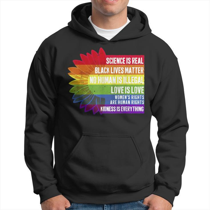 Pride Science Real Black Lives Matter Love Is Love Lgbtq  Hoodie