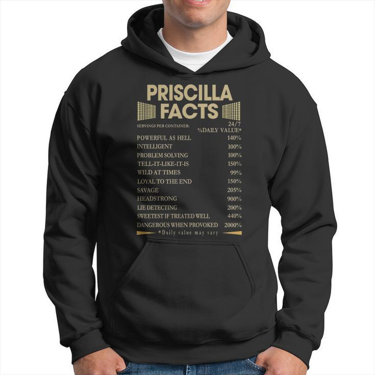 Priscilla Name Gift Priscilla Facts Hoodie