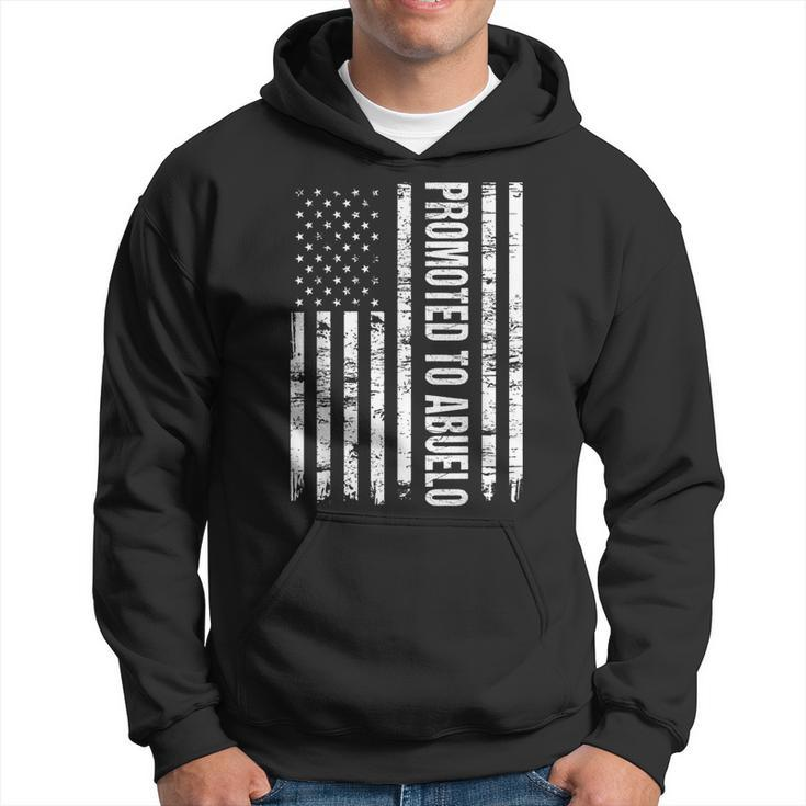 Promoted To Abuelo New Grandpa Vintage American Flag Gift  Hoodie