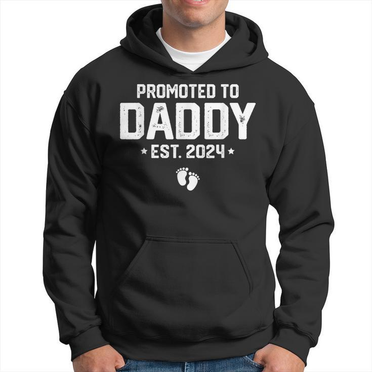 Promoted To Dad 2024 New Dad Fathers Day Soon Daddy  Hoodie
