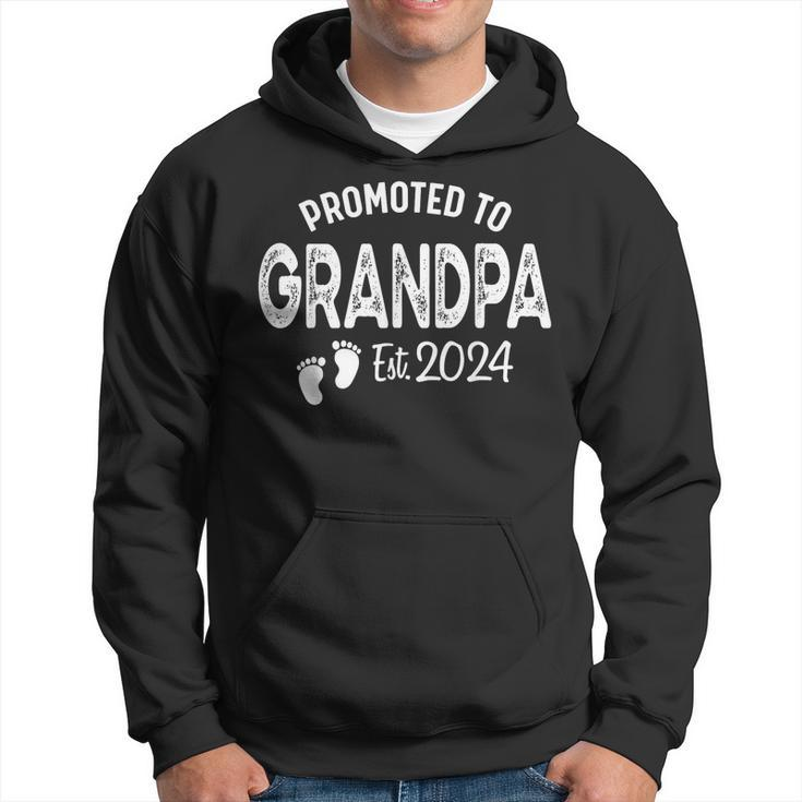 Promoted To Grandpa 2024 Soon To Be Granddad Funny New Dad  Hoodie