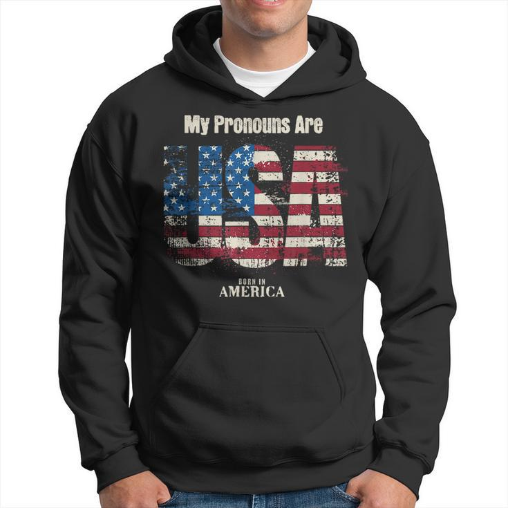 My Pronouns Are Usa 4Th Of July Celebration Proud American Hoodie