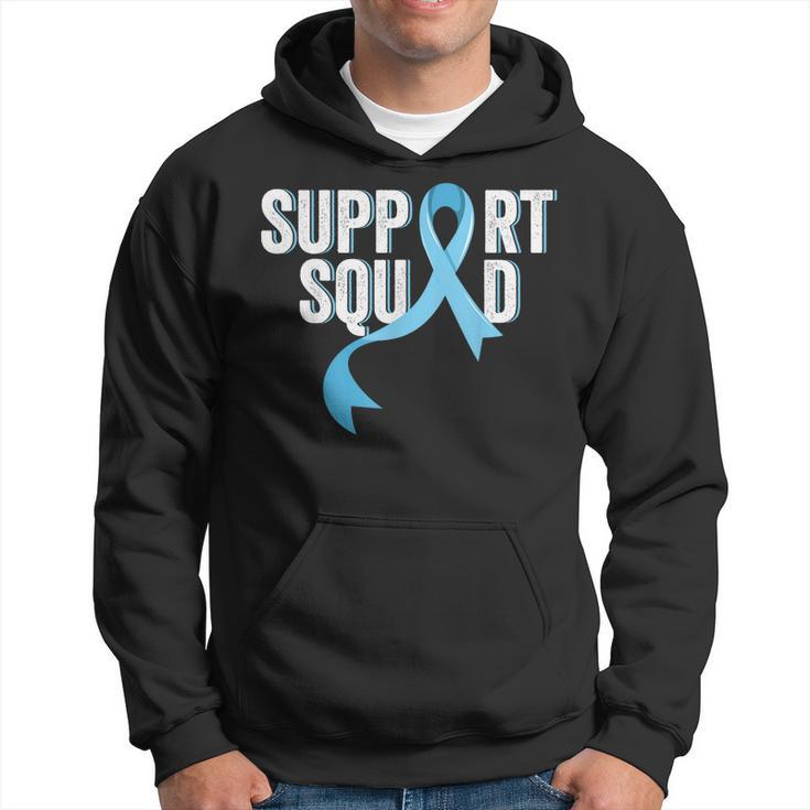 Prostate Cancer Awareness Support Squad Light Blue Ribbon  Hoodie