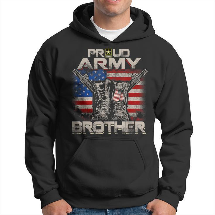 Proud Army Brother America Flag Us Military Pride  Hoodie