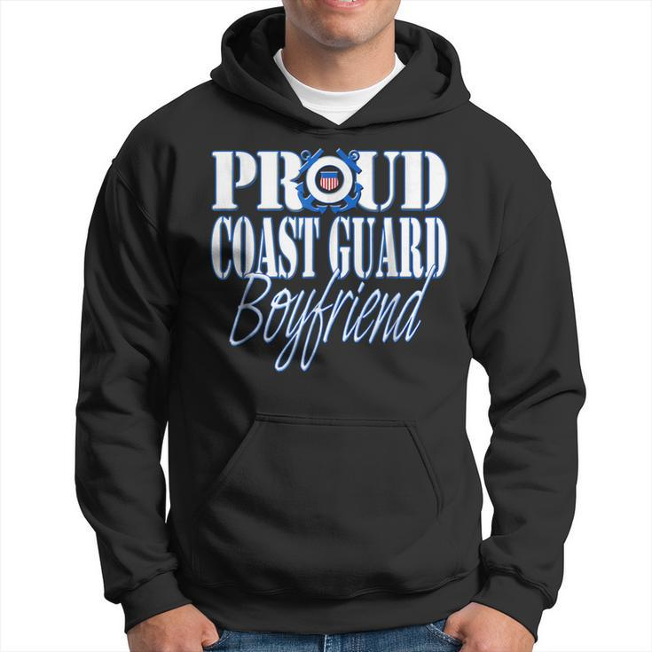 Proud Coast Guard Boyfriend Us Military  Men Funny Military Gifts Hoodie
