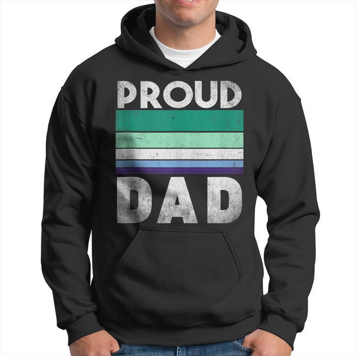 Proud Dad Mlm Pride Lgbt Ally Funny Gay Male Mlm Flag  Hoodie
