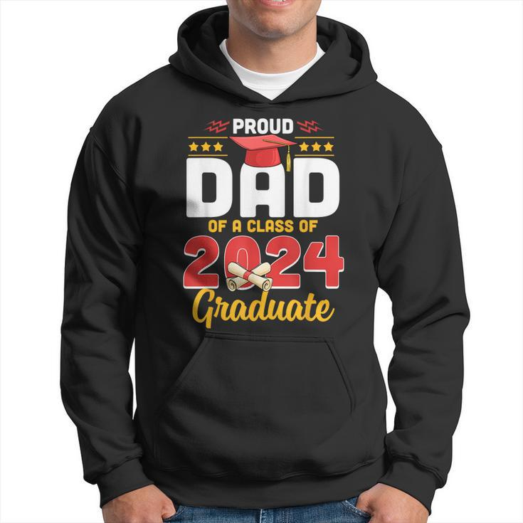 Proud Dad Of A Class Of 2024 Graduate Senior Men Family Hoodie