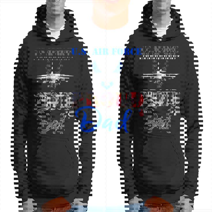 Proud Dad Us Air Force Stars Air Force Family Hoodie