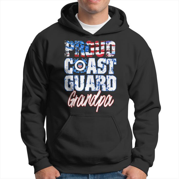 Proud Patriotic Usa Coast Guard Grandpa Usa Flag Men Grandpa Funny Gifts Hoodie