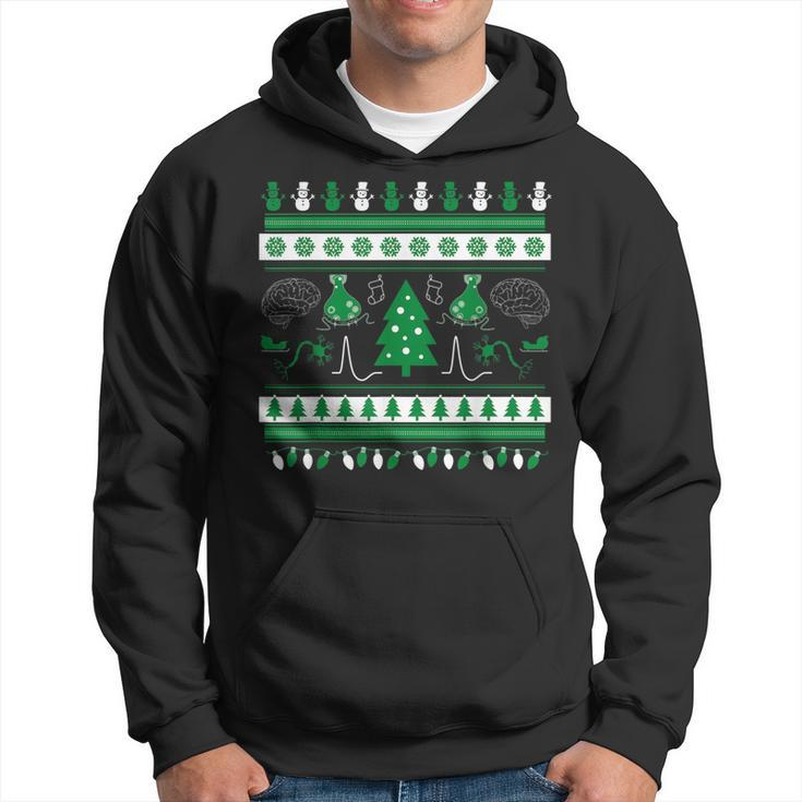Psychology Ugly Christmas Sweater Brain Neurotransmitter Hoodie