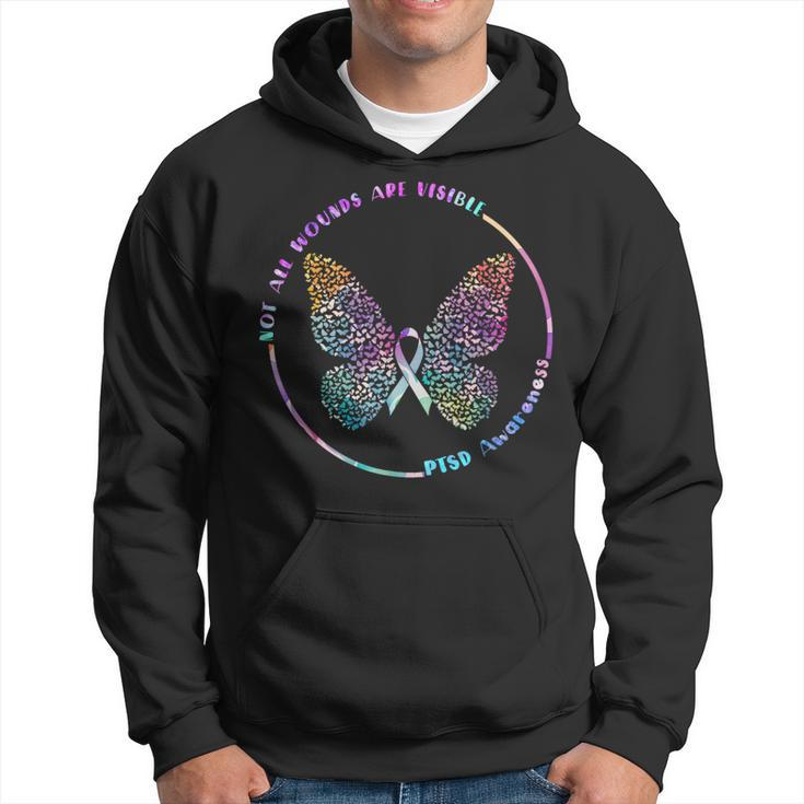 Ptsd Awareness Not All Wounds Are Visible Teal Suicide Hoodie