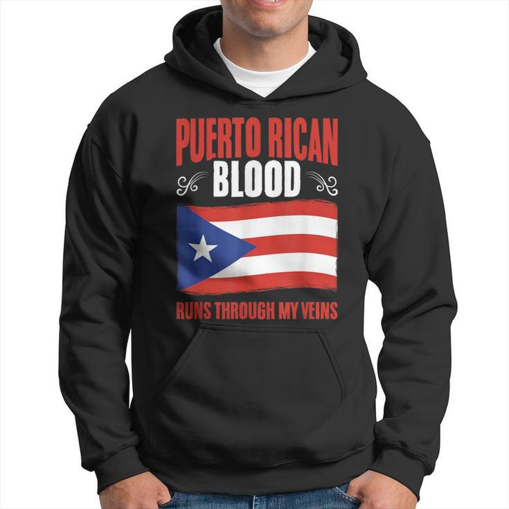 Puerto Rico Flag Boricua Puerto Rican Blood Pride Hoodie