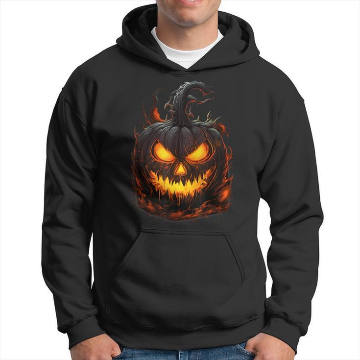 Pumpkin Scary Spooky Halloween Costume For Woman Adults Hoodie