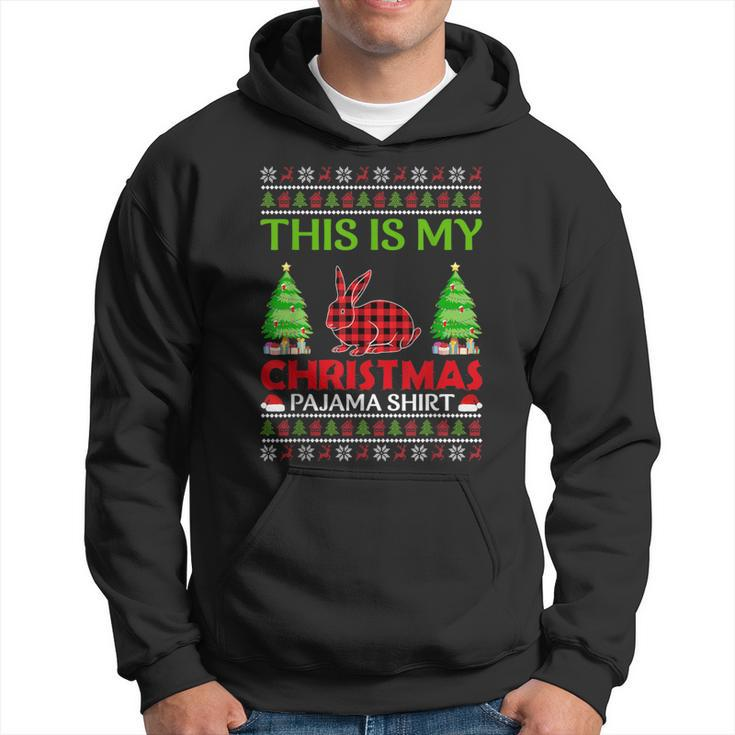 This Is My Rabbit Xmas Pajama Ugly Sweater Christmas Hoodie