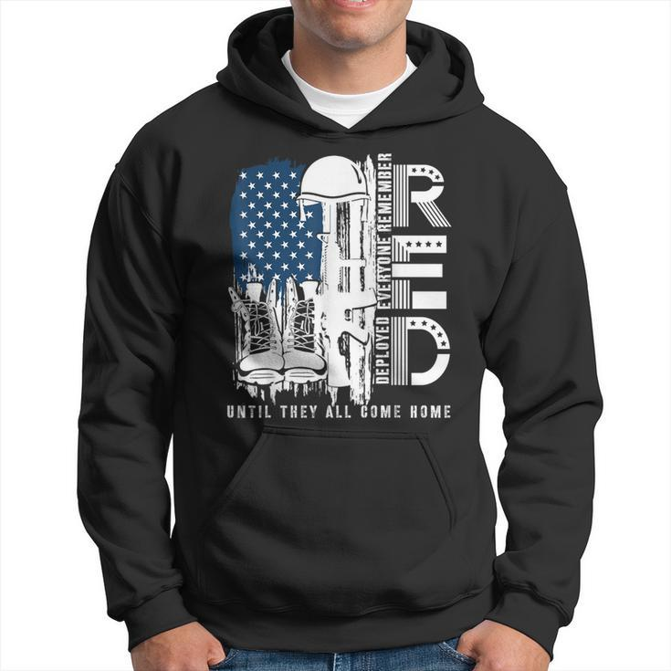 Red Friday Military We Wear Red Support Our Troops Us Flag Hoodie
