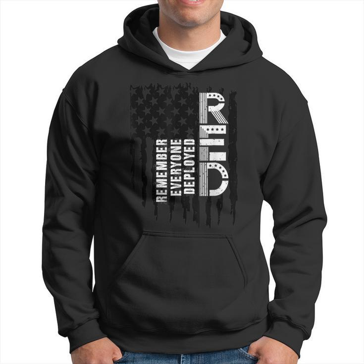 Red Friday Remember Everyone Deployed American Flag Army Hoodie