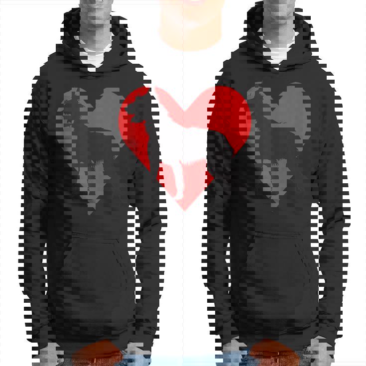 Red Heart Cute Dog Bouvier Des Ardennes Hoodie