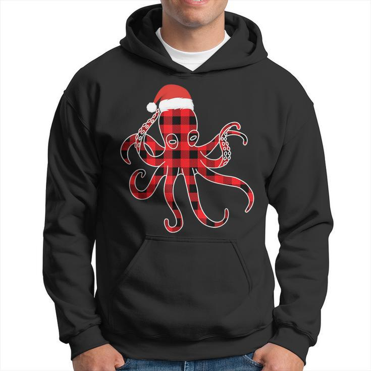 Red Plaid Octopus Pajama Family Buffalo Christmas Hoodie