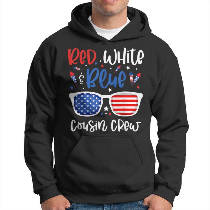 Red White & Blue Cousin Crew 4Th Of July Kids Usa Sunglasses Hoodie