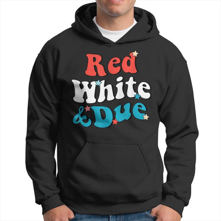 Red White And Due 4Th Of July Usa Baby Reveal American  Hoodie