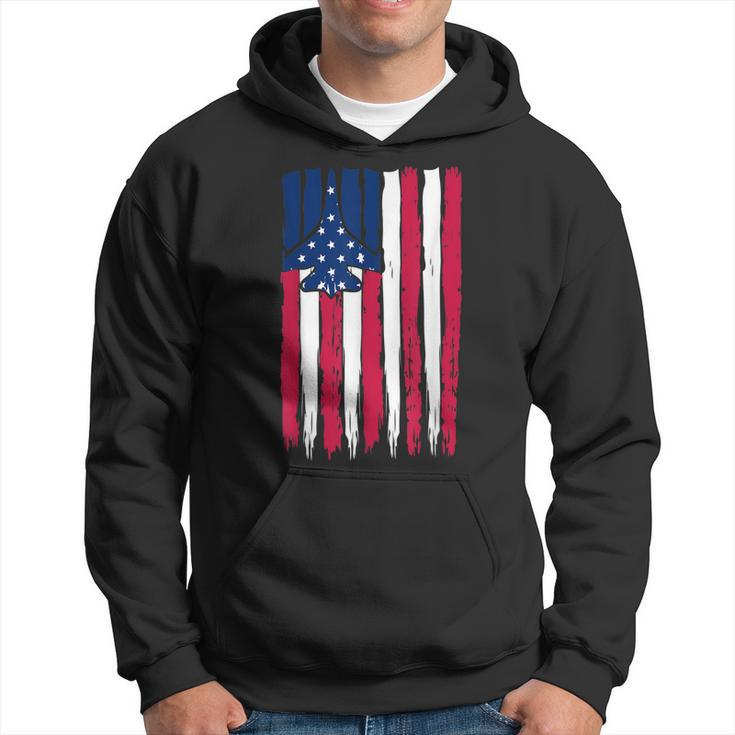 Red White Blue Air Force Flight Aviation American Flag Usa  Hoodie