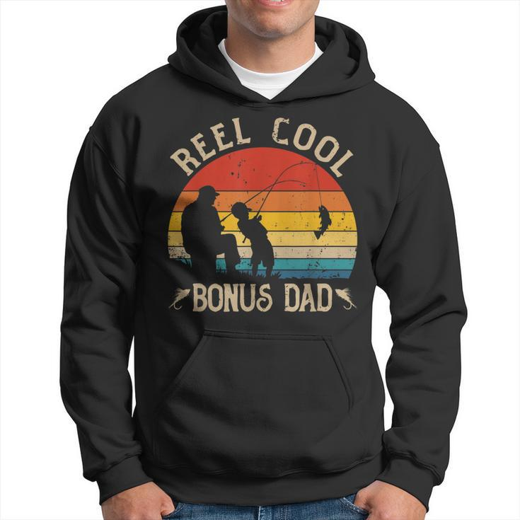 Reel Cool Bonus Dad  Fishing Fathers Day  Gift Hoodie