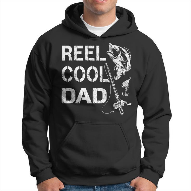 Reel Cool Dad  Fishing Daddy Fathers Day Gift Hoodie