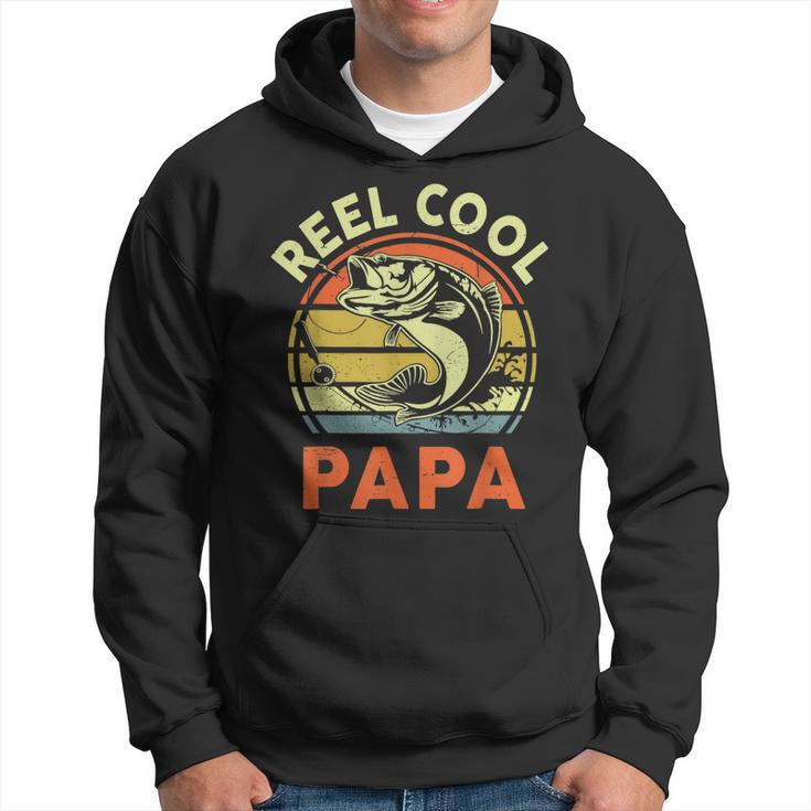 Reel Cool Papa Fishing Dad Fisherman Fathers Day Grandpa  Hoodie