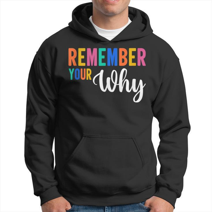 Remember Your Why Motivational Gym Fitness Workout Quote  Hoodie
