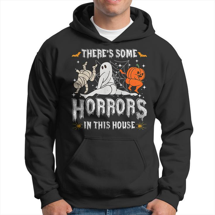 There's Some Horrors In This House Ghost Pumpkin Halloween Hoodie
