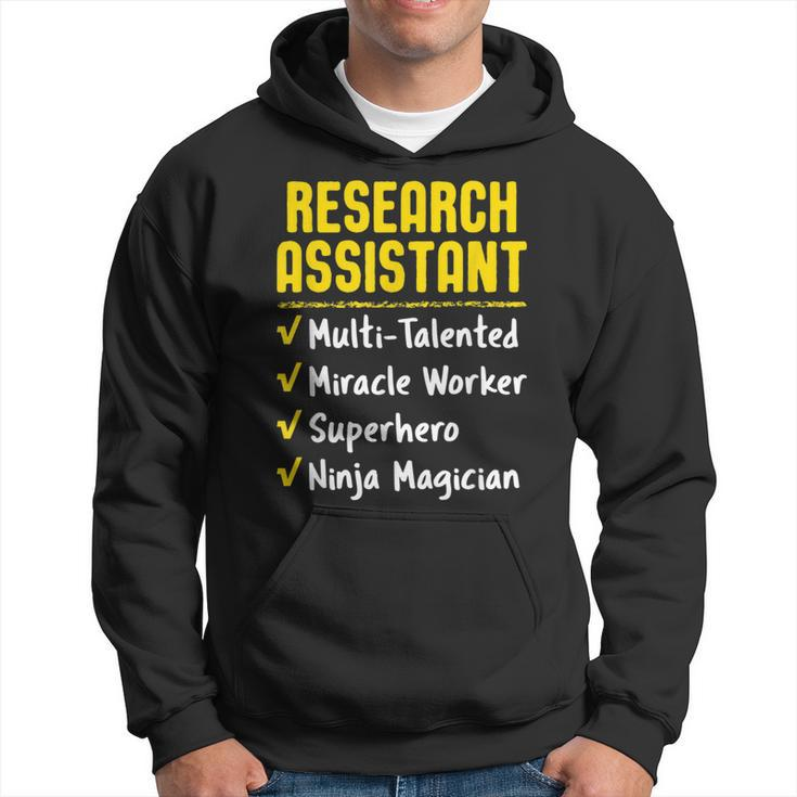 Research Assistant Miracle Worker Superhero Ninja Hoodie