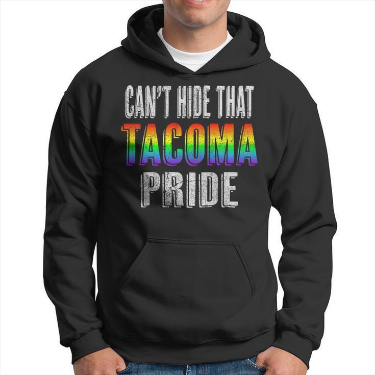 Retro 70S 80S Style Cant Hide That Tacoma Gay Pride Hoodie
