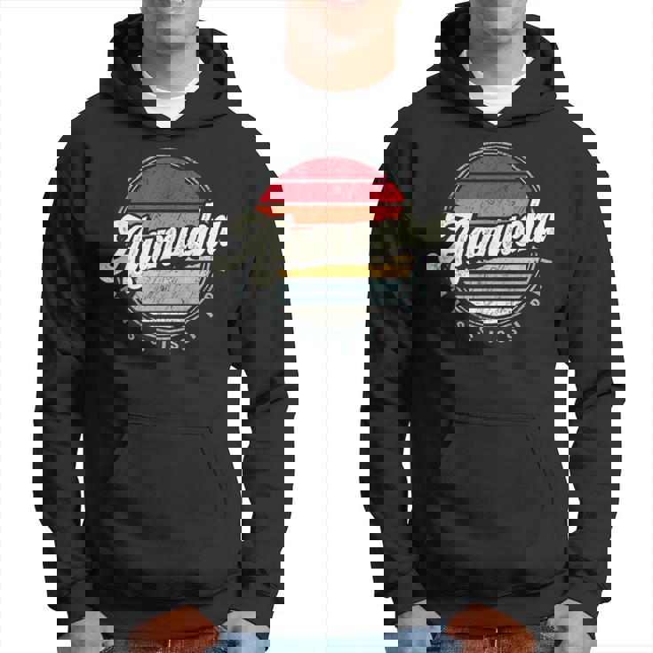 Retro Alamucha Home State Cool 70S Style Sunset Hoodie