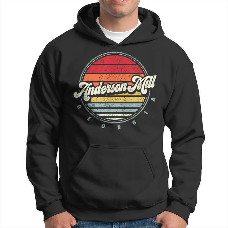 Retro Anderson Mill Home State Cool 70S Style Sunset Hoodie