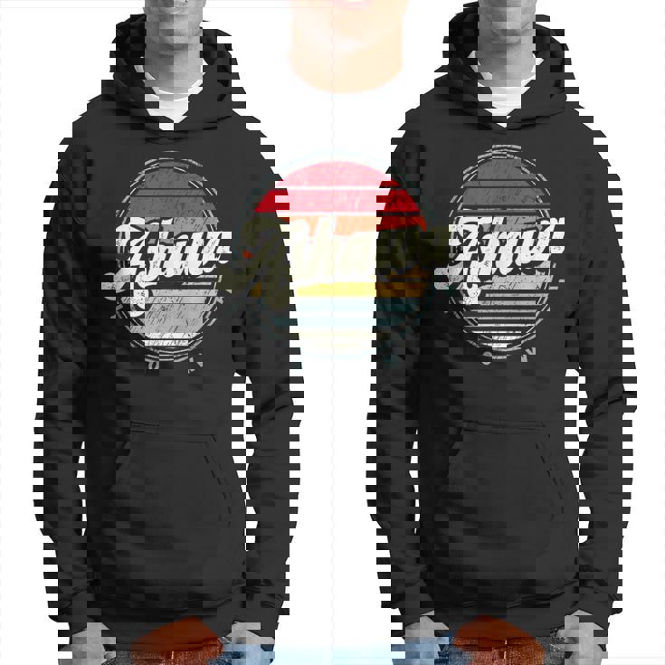 Retro Ashawa Home State Cool 70S Style Sunset Hoodie