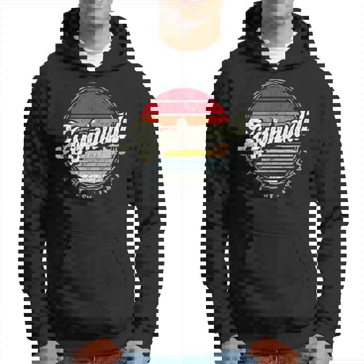 Retro Aspinwall Home State Cool 70S Style Sunset Hoodie