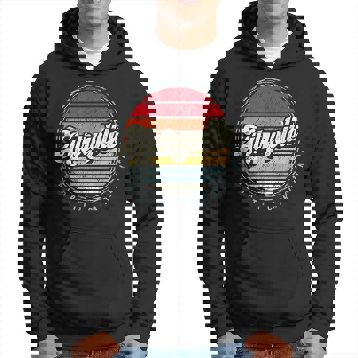 Retro Autryville Home State Cool 70S Style Sunset Hoodie