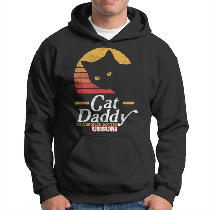 Retro Cat Daddy To A Spoiled Rotten Ussuri 80S Hoodie