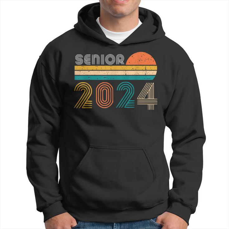 Retro Class Of 2024 Seniors 24 Back To School Graduation Hoodie