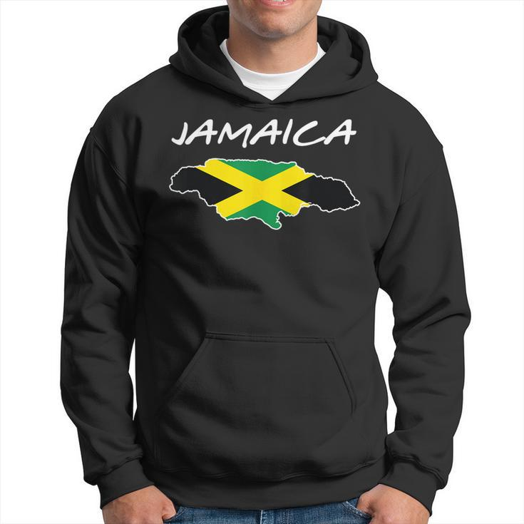 Retro Jamaica Flag Jamaican Island Travel Vacation Souvenir  Hoodie