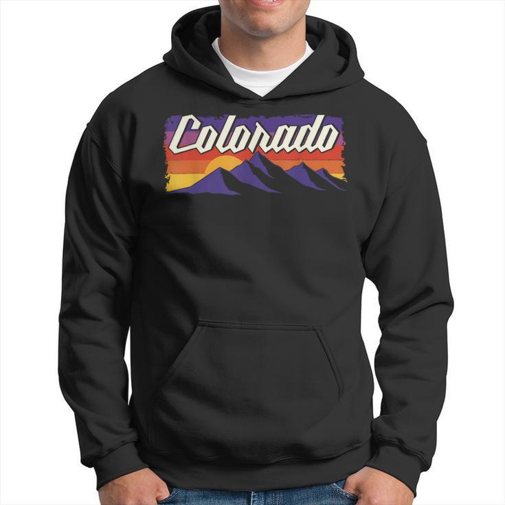 Retro Vintage Mountains Colorado Hoodie