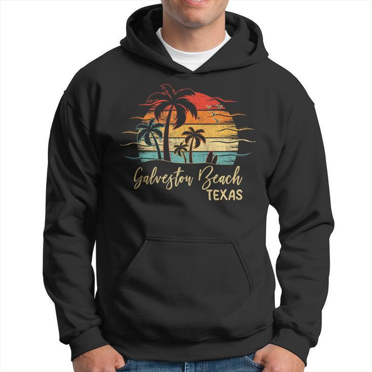 Retro Vintage Texas Galveston Beach  Hoodie