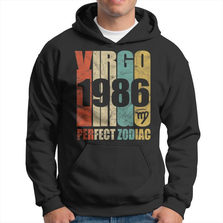 Retro Virgo 1986 32 Yrs Old Bday 32Nd Birthday Hoodie